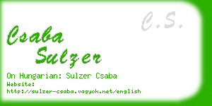 csaba sulzer business card